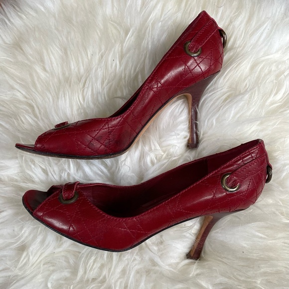 Vintage Dior Kitten Heels Red ❤️ - Picture 2 of 5